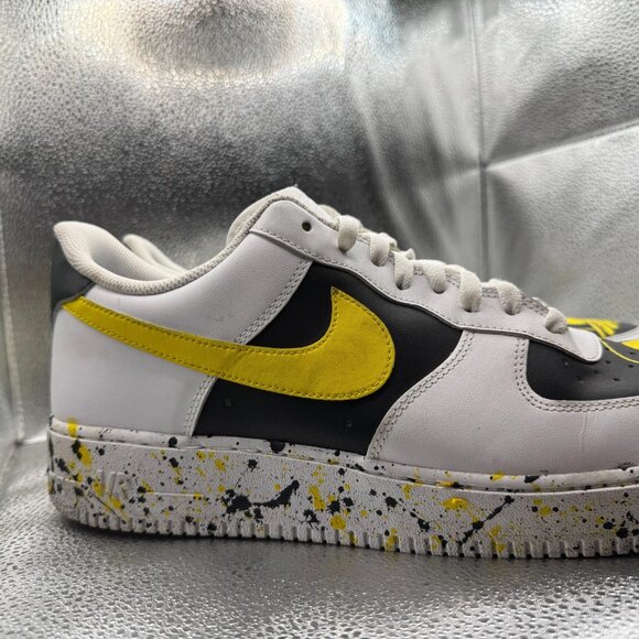 Size‎ 14 Nike Air Force 1 White Black Mens Low Top Athletic Sneakers 315122-111 main image 7